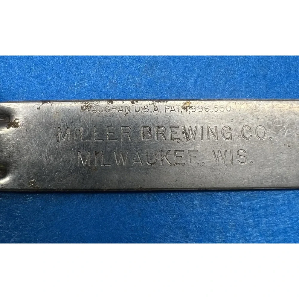 Vintage Miller High Life Beer Bottle Opener Metal‎ Can Opener Man Cave Gift